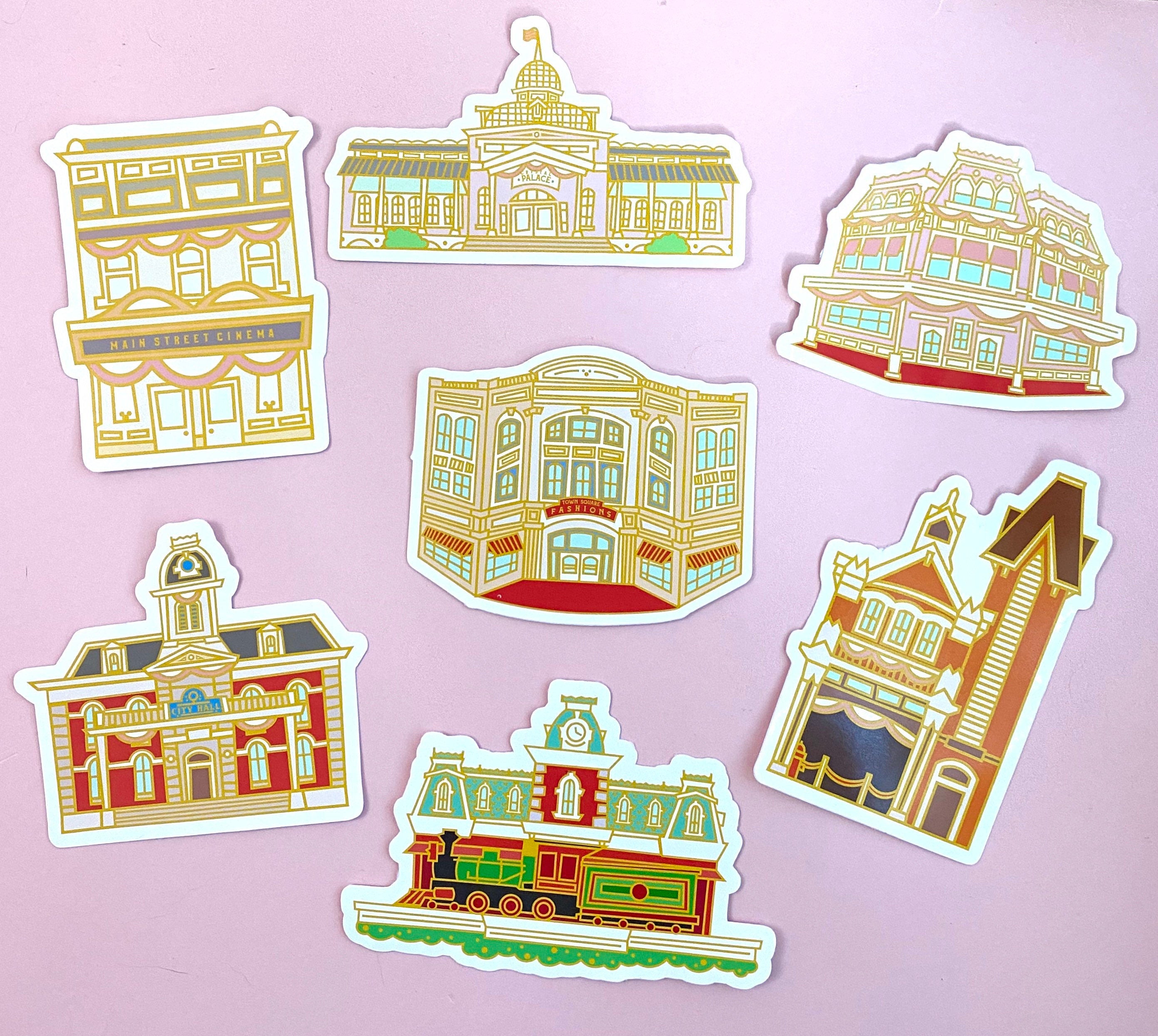 Main Street Buildings Sticker – Charmed & Cozy